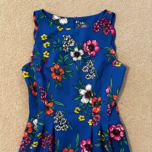 Vince Camuto Floral Blue Dress